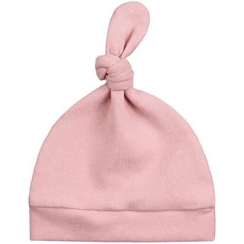 Newborn Baby Hat Infant Baby Boys Beanie Top Knot Stretchy Hats for Girls 100% Organic Cotton