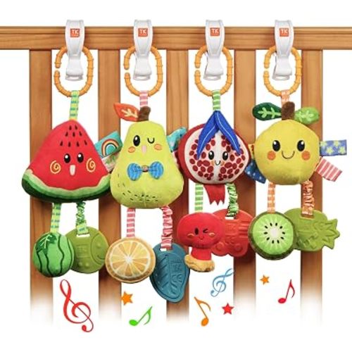 TUMAMA Hanging Toys for Baby Gym, Car Seat Toys for Babies 0-6 Months