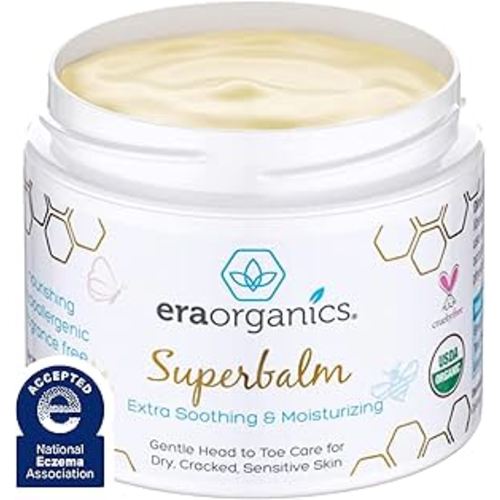 Era Organics Healing Ointment for Babies - USDA Certified Organic Natural Moisturizer Gentle on Sensitive Skin Prone To Baby Eczema, Cradle Cap (Infant Seborrheic Dermatitis), Rashes, Hives and More