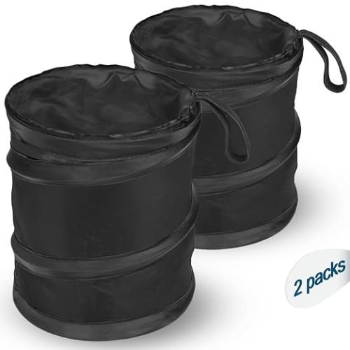 Car Trash Can, 2 Packs Mini Car Garbage Can, Collapsible Trash Bin