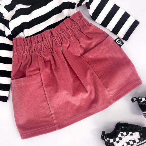 NOT SO BASIC DUSKY ROSE CORD SKIRT