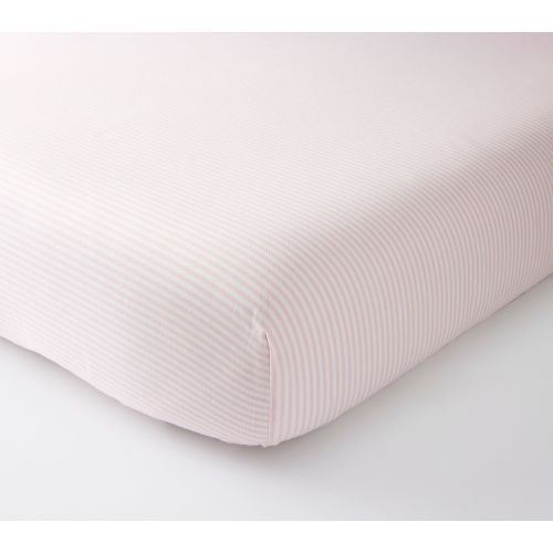 Oxford Stripe Organic Cotton Crib Fitted Sheet