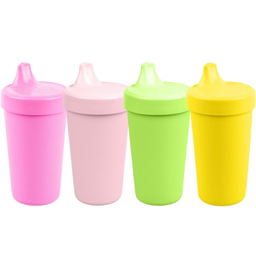 Re-Play Spill-Proof Sippy Cups for Toddlers - Kids Reusable 10 Oz Set of 4, Dishwasher & Microwave Safe, Made in USA, Space