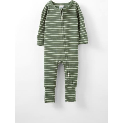 The Billie Long Sleeve Rib Romper, Newborn
