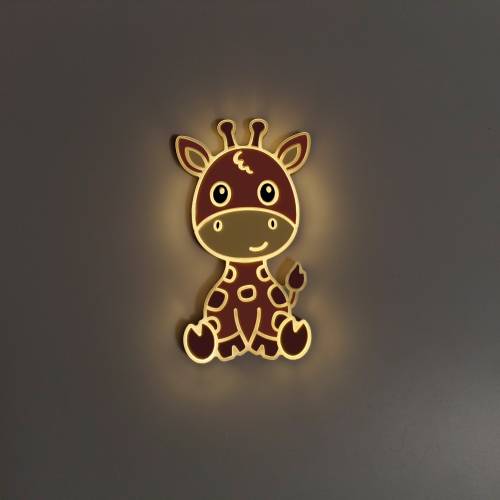 Cute Giraffe light Sign , Neon like, Giraffe night light, edge Lit LED, Giraffe art sign, Giraffe baby light sign