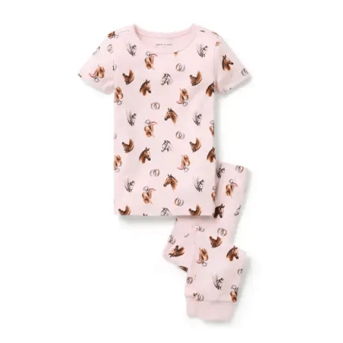 Girl Light Pink Cowgirl Organic Cotton Cowgirl Pajama by Janie and Jack