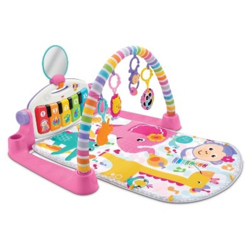 Fisher-Price Deluxe Kick & Play Piano Gym Playmat - Pink