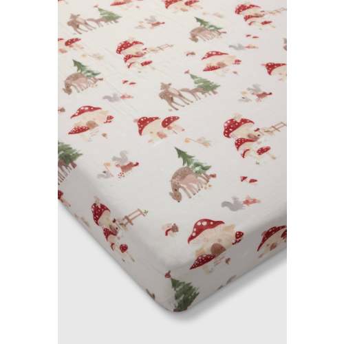 Muslin Fitted Crib Sheet - Forest Families