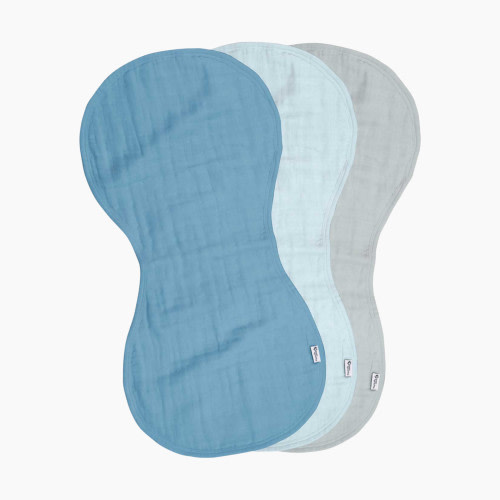 GREEN SPROUTS Muslin Burp Cloths (3 Pack) - Blueberry