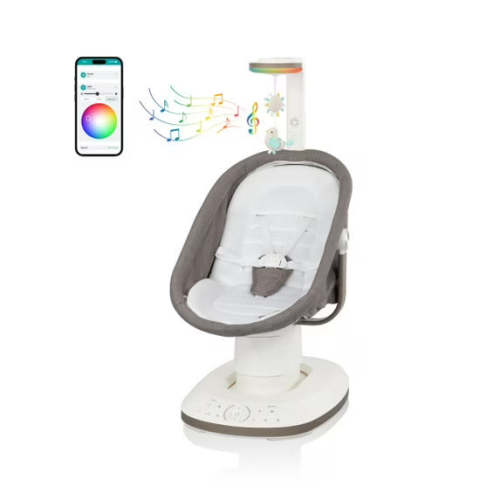 Evenflo Elara 2-in-1 Smart Motion Swing & Soothing Nest, Truffle Taupe
