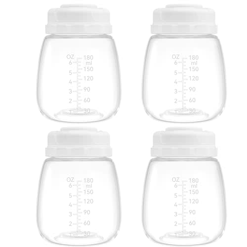 TOVVILD Replacement Pump Bottles for Spectra/Motif Luna/Most Wide-Mouth Flanges, S1 S2 Milk Storage Bottle for Pumping, 6oz/180ml