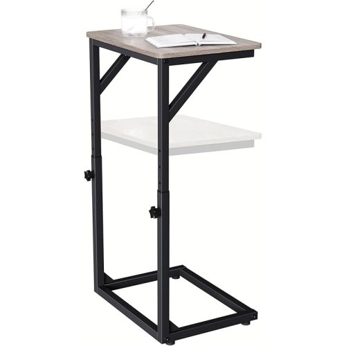 5-Level Adjustable C-Shaped End Table, Small Side Table for Couch, Sofa TV Tray Table for Living Room, Bedroom, Bedside ET-ZA-GYW1