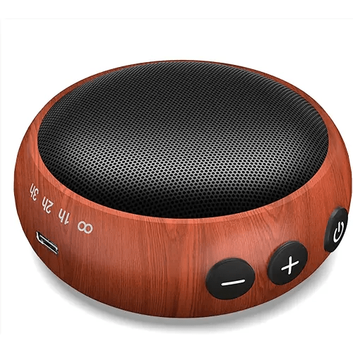 SoundMe Small Sound Machine Brown Noise Machine 30 Soothing Natural Sounds Rain Fan Pink White Noise Machine for Baby Kids Adults with 36 Volume Control Powered by AC or USB Sleep Timer Wood Grain