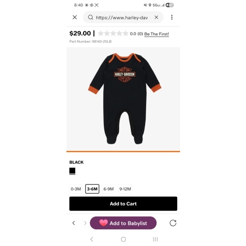 Infant Knit Footed Coverall | Harley-Davidson USA