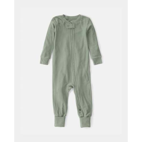 Baby PurelySoft 2-Way Zip 1-Piece Pajama - Green | Carter's
