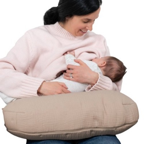 Boppy Luxe Nursing Pillow - Oatmeal Solid Muslin