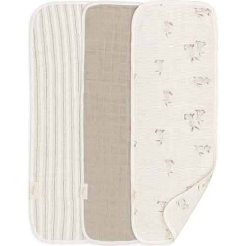 Avery 3-pc. Organic Cotton Newborn Burp Cloth Set (Bunny)