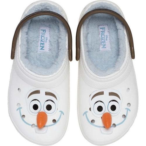 Toddler Girls' Crocs Classic Olaf Fuzz-Lined Clogs