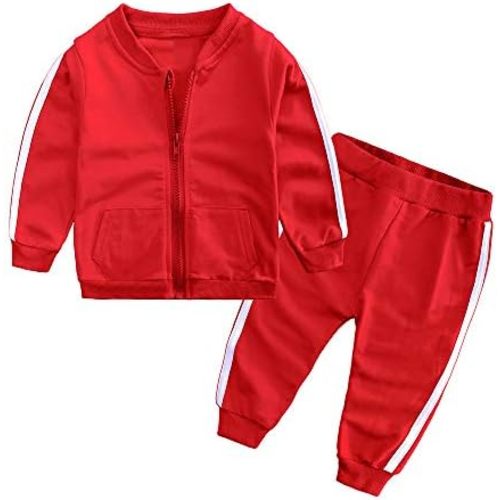 Baby Boys Girls Hoodie Sweatsuit Long Sleeve Pocket Tops + Pants Clothes Set