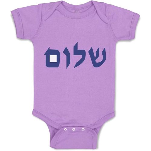 Cute Rascals Baby Bodysuit Shalom Style A Jewish Boy & Girl Baby Clothes Funny Cotton Lavender Design Only 6 Months