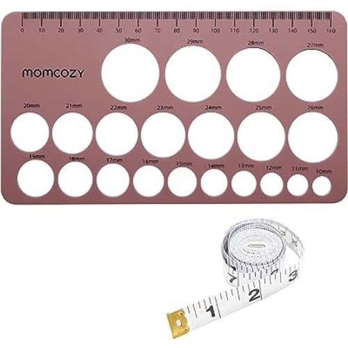 Momcozy Nipple Ruler, Nipple Ruler for Fange Sizing, Silicone and Soft, Flange Sizing Measurement Tool, Breast Pump Sizing Tool for Momcozy, Medela,Spectra, Lansinoh