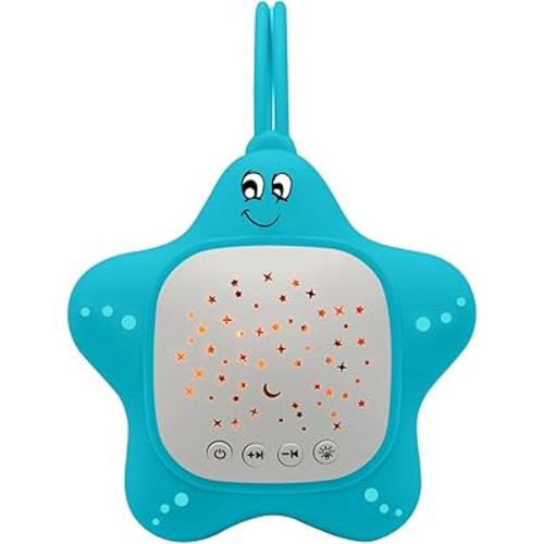 White Noise Machine for Baby with Star Projector | Sleep Aid Music for Nursery & Travel | Portable Sound Machine Lullabies for Infants, Toddlers, Kids