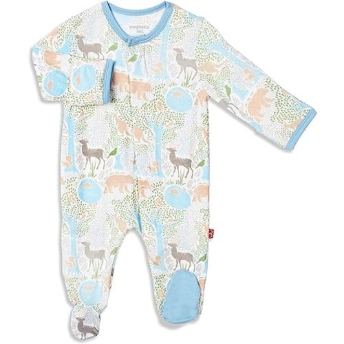 Magnetic Me Footie Pajamas Soft Modal Baby Sleepwear with Quick Magnetic Fastener | Boys and Girls Sleeper 6-9 months