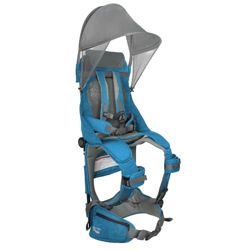 WIPHA Hiking Backpack Carrier, Lightweight Toddler Shoulder Carrier with Sun Shade, Foldable Frame, Breathable Mesh Backrest, Toddler Hiking Backpack for Kids 6 Months to 2 Years Old