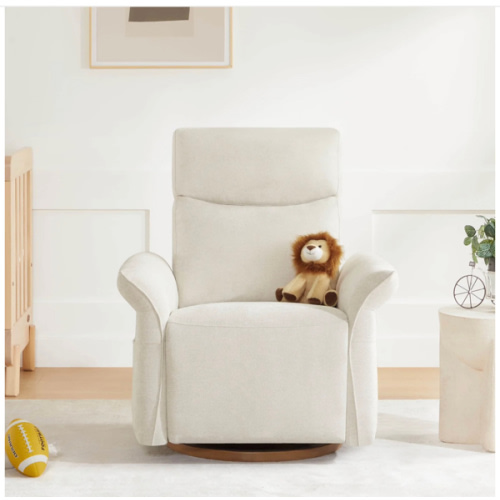 Vinca Modern Power Swivel Glider Recliner with Power Lumbar & Headrest