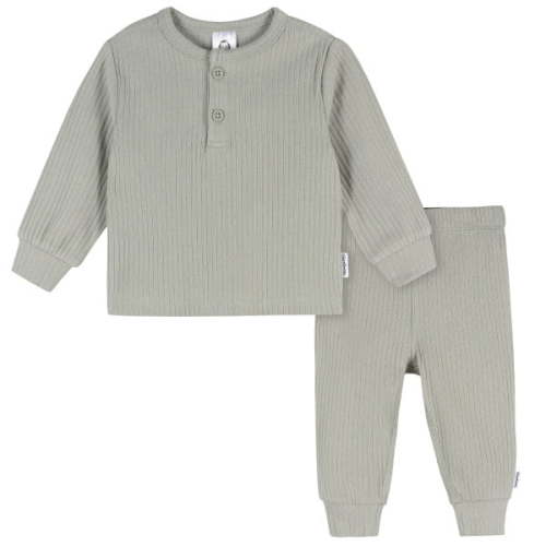 Gerber Baby Boy 2-Pack Top & Pants Set Wrought Iron, Sizes 0-24 Months