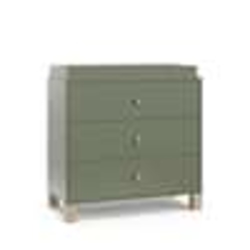 Storkcraft California Olive with Driftwood 3 Drawer 35.5" Wide Dresser with Changing Topper 03763-207A