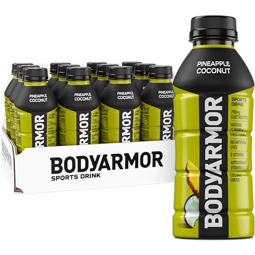 BODYARMOR Sports Drink, Pineapple Coconut, Electrolyte Drink Hydration, 16 Fl Oz Bottles (12 Pack), Flavored Coconut Water with B Vitamins & Antioxidants