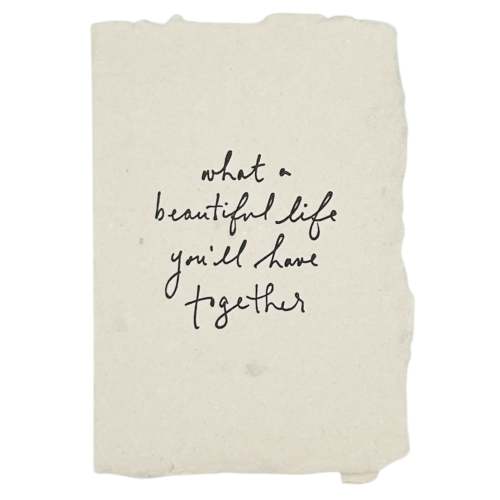 what a beautiful life together card