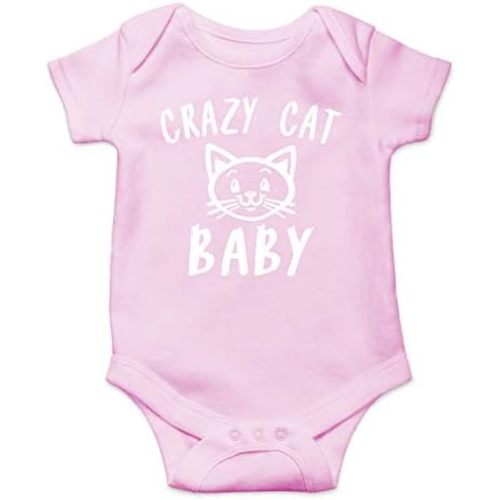 Cute Kitten Crazy Cat Baby - Funny Baby Essentials Bodysuit- Newborn Girl Clothes Boy Outfits