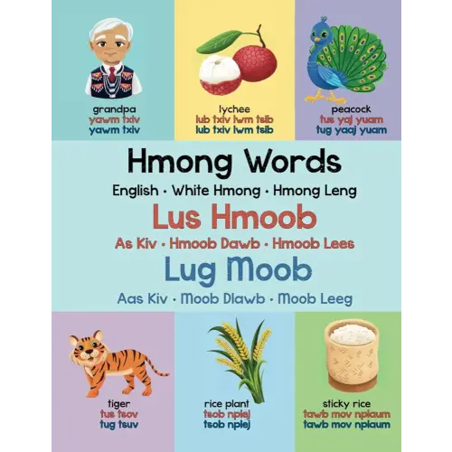Hmong Words | Lus Hmoob | Lug Moob: English | White Hmong | Mong Leng