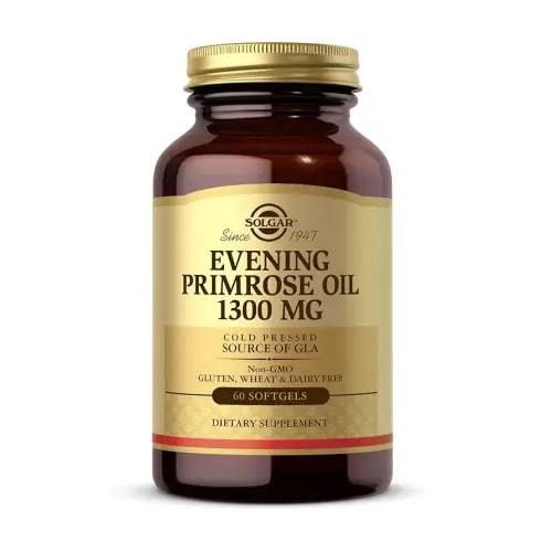 Solgar Evening Primrose Oil 1300 mg, 60 Softgels - Promotes Healthy Skin - Nutritional Support for Women - Non-GMO, Gluten Free, Dairy Free - 60 Servings
