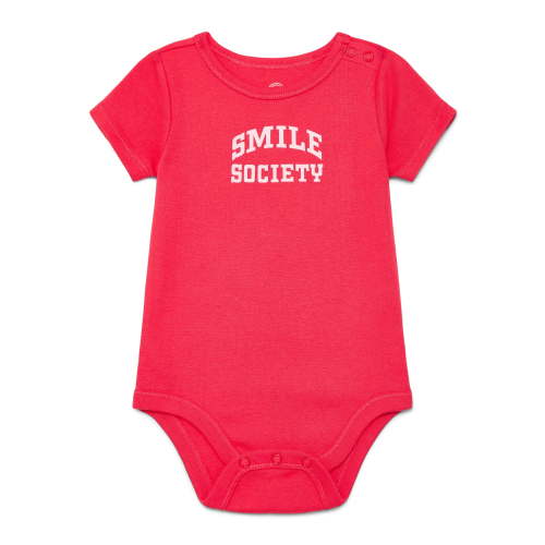 Wonder Nation Baby Girls Bodysuit with Short Sleeves, Sizes 0-24 Months