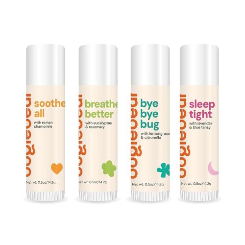 oogiebear Organic Baby Balm 4-Pack – Nose-to-Toe, Breathing Rub, Bug Away & Sleep Balm – Natural & Organic Soothing Care for Babies & Toddlers