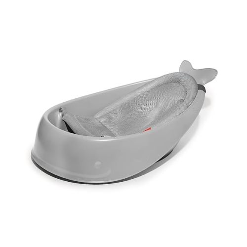 Skip Hop Infant Bath Tub 3-Stage Grow With Baby Smart Sling MOBY Bathtub Grey Age 0+