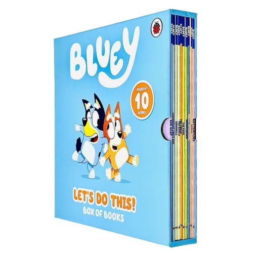 Bluey lets Do This! 10 Picture Books Story Collection Box Set (The Beach, Goodnight Fruit Bat, Butterflies, Bingo, Magic Xylophone, Hammerbarn, The Pool, The Creek, Grannies & Bob Bilby)