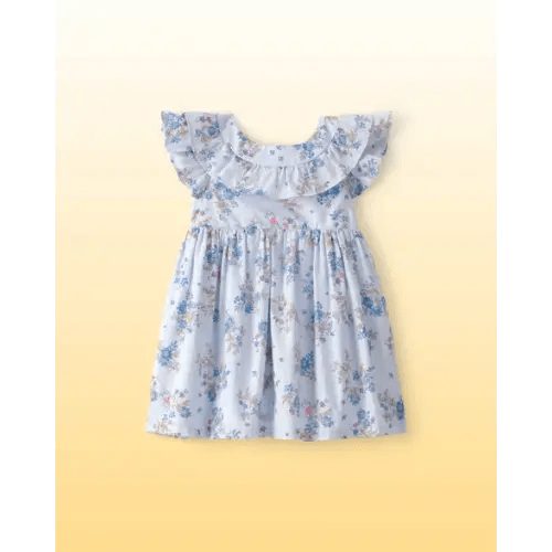 Baby Girl Disney© Winnie the Pooh Floral Dress with Ruffle Neckline - Blue - OshKosh B'gosh | Carter's