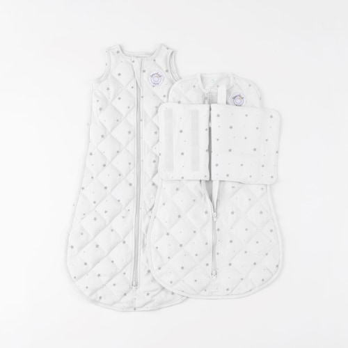 Weighted Swaddle + Sleep Sack Bundle – Dreamland Baby - Grey Star