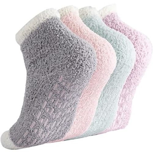Breslatte Non Slip Hospital Socks with Grips for Women Grip Slipper Socks for Women Gifts