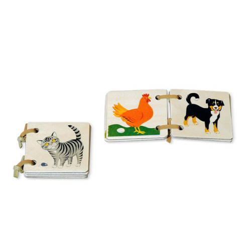 Mini Wooden Book of Animals