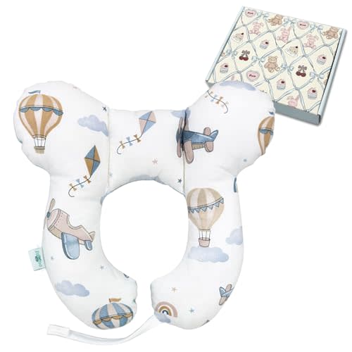 Baby Neck Pillow,U-Shape Pillow for Car Seat,Stroller,Baby Travel Pillow | Baby Support Pillow, Infant Neck Pillows, Lightweight Baby Travel Accessory(Sky Explorer)