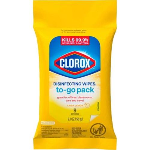 Clorox To Go Citrus Disinfecting Wipes - 9ct: Bleach-Free, Multipurpose, Plastic Canister