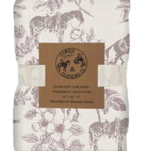 Western Daydream Rose Cotton Muslin Crib Sheet – Cowkid Clothing Company