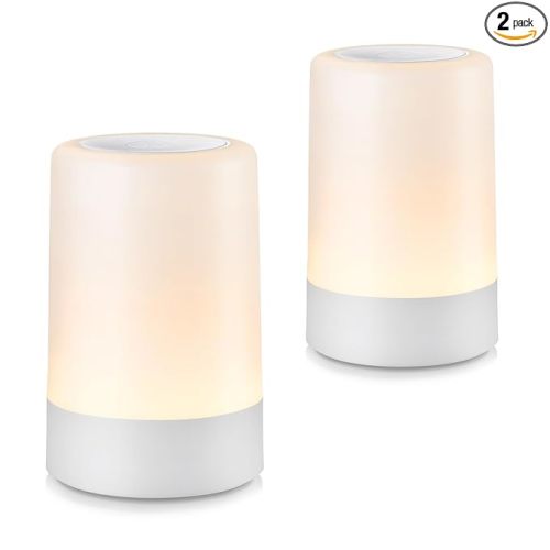 G Keni Nursery Baby Night Light for Kids, Portable LED Touch Night Lamp for Kids and Adult, Breastfeeding, Sleep Aid, USB Rechargeable Nursing Lamp, Bedside Dimmable Warm Night Light (2 Pack)