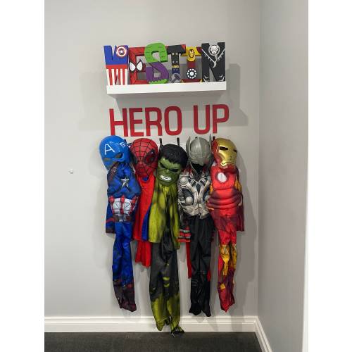HERO UP Wall Art | Superhero Rooms | Dress up corner