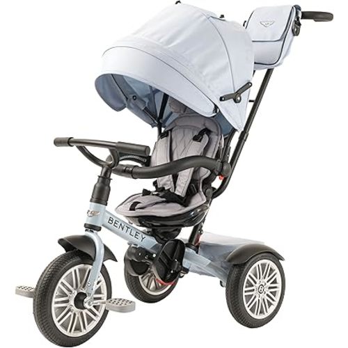 Bentley Kids Trike - All Terrain Toddler Bike 6-in-1, Officially Designed by Bentley Motors UK; Baby to Big Kid Tricycle is a Compelling Statement of Performance & Luxury, Jetstream Blue (6m-5y+)